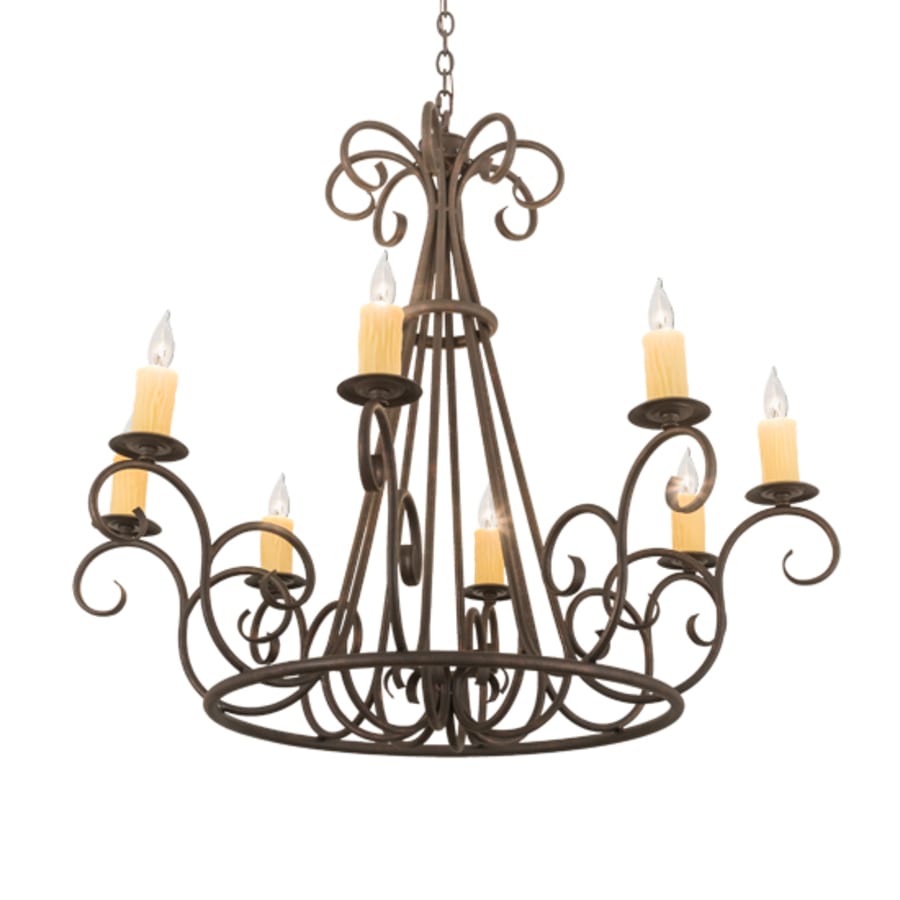 Meyda Tiffany Marguerite 8 Light 42" Wide Taper Candle Style Chandelier