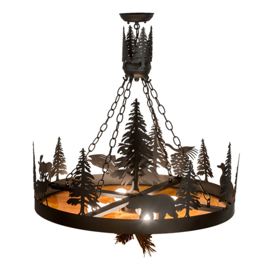Meyda Tiffany 4 Light 30" Wide Abstract Pendant