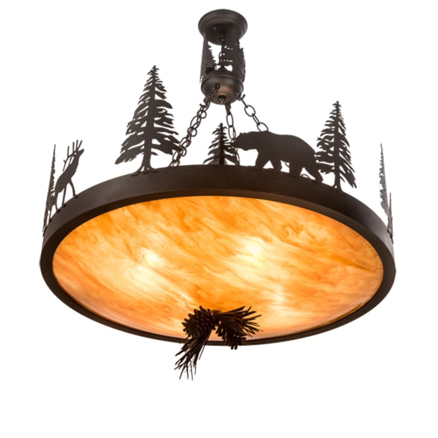 Meyda Tiffany 4 Light 30" Wide Abstract Pendant