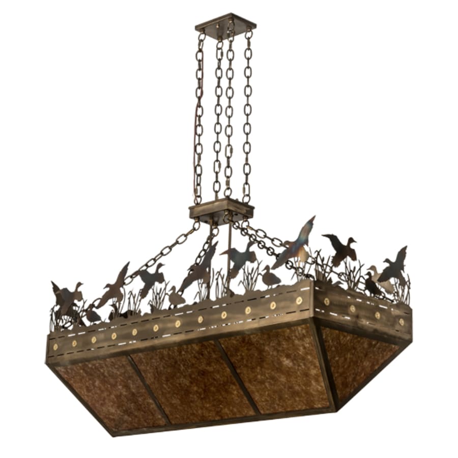 Meyda Tiffany 8 Light 18" Wide Abstract Linear Pendant