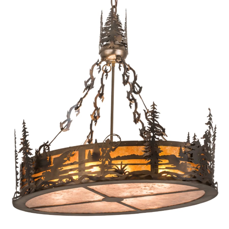 Meyda Tiffany 8 Light 30" Wide Abstract Linear Pendant
