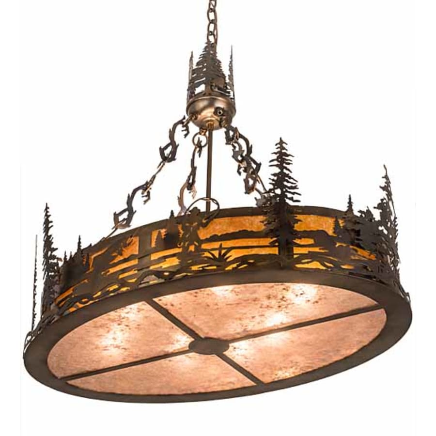 Meyda Tiffany 8 Light 30" Wide Abstract Linear Pendant