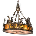 Meyda Tiffany 8 Light 30" Wide Abstract Linear Pendant