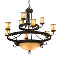 Meyda Tiffany Nehring 12 Light 52" Wide Ring Chandelier