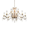 Meyda Tiffany Long Windsor 14 Light 38" Wide Crystal Chandelier