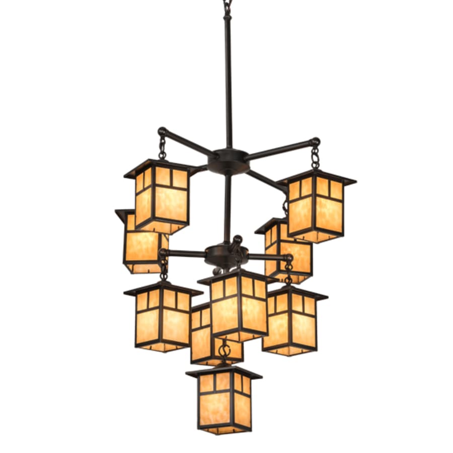 Meyda Tiffany Hyde Park T Mission 9 Light 34" Wide Chandelier