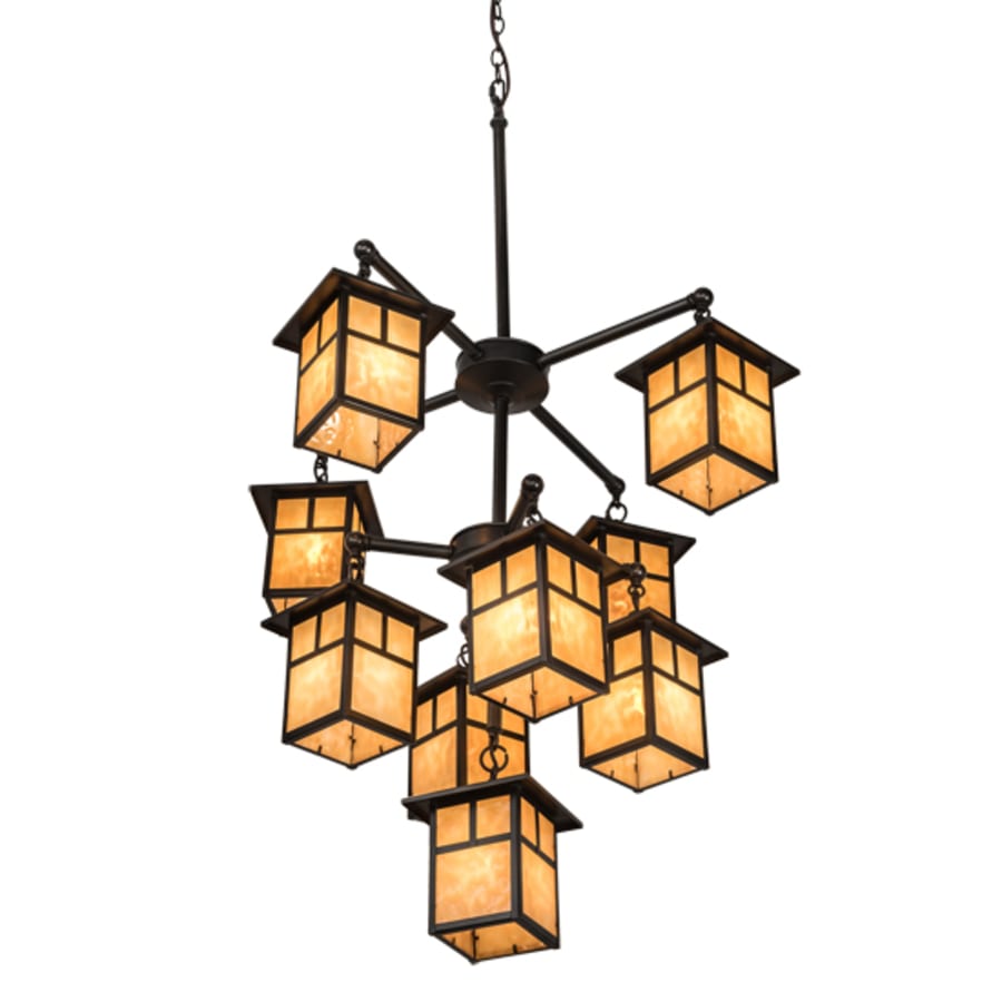 Meyda Tiffany Hyde Park T Mission 9 Light 34" Wide Chandelier