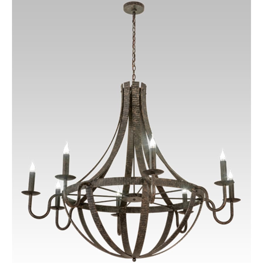 Meyda Tiffany Barrel Stave 8 Light 60" Wide Taper Candle Style Chandelier