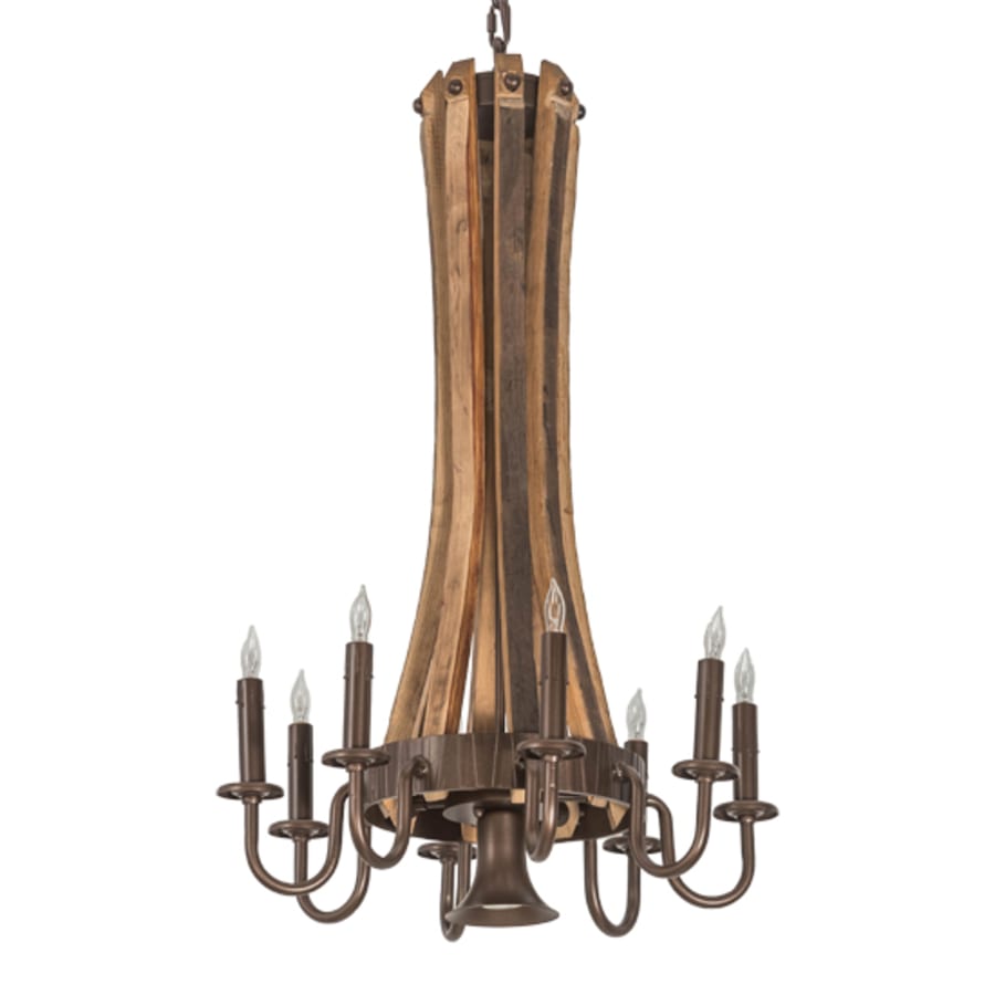 Meyda Tiffany Barrel Stave 8 Light 20" Wide Taper Candle Style Chandelier