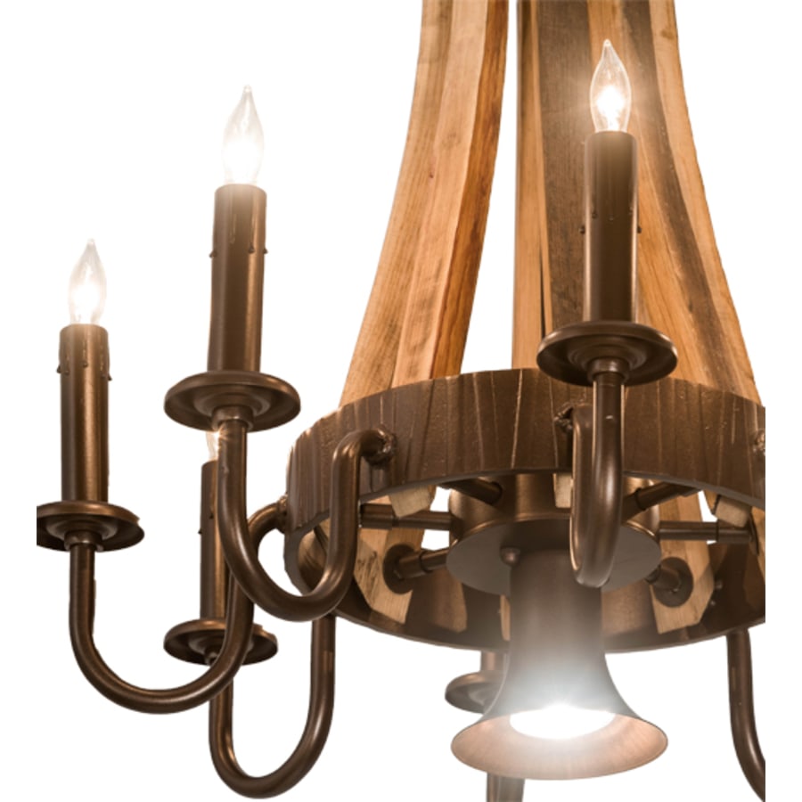 Meyda Tiffany Barrel Stave 8 Light 20" Wide Taper Candle Style Chandelier