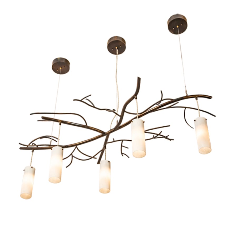 Meyda Tiffany Long Winter Solstice 5 Light 60" Wide Linear Chandelier
