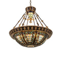 Meyda Tiffany Fleur-de-lis 4 Light 29" Wide Pendant
