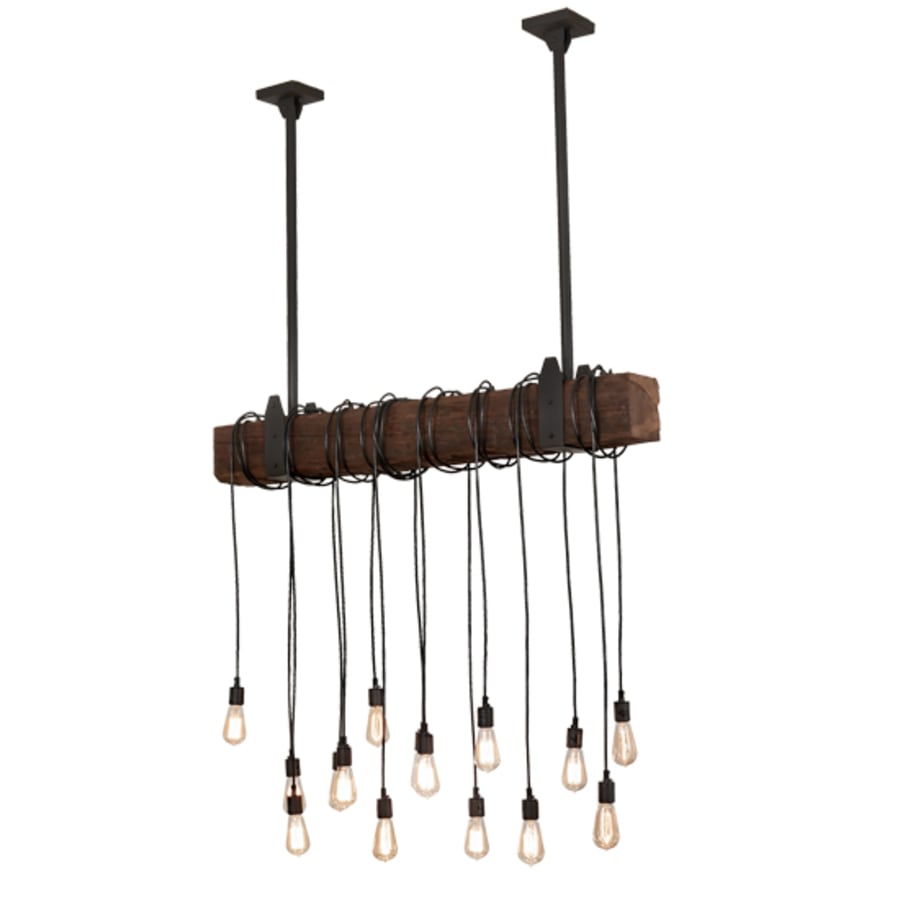 Meyda Tiffany 15 Light 48" Wide Wood Linear Pendant
