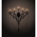 Meyda Tiffany Fleur De Lys 5 Light 45" Tall Hand Crafted Wall Sconce