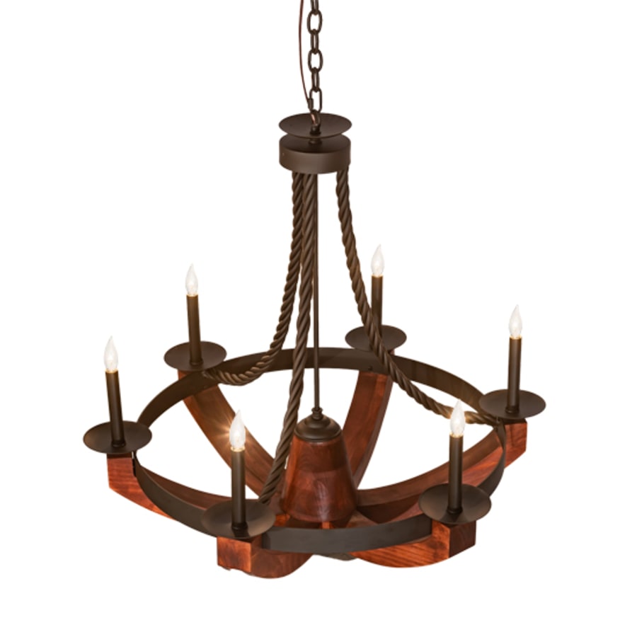 Meyda Tiffany Doyle 6 Light 34" Wide Taper Candle Style Chandelier