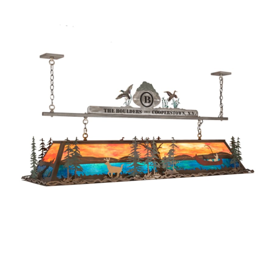 Meyda Tiffany 9 Light 72" Wide Billiard Linear Pendant