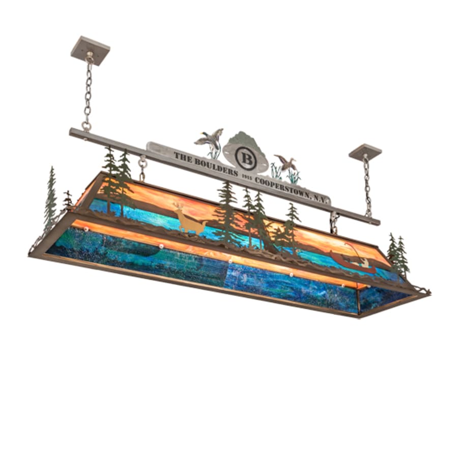 Meyda Tiffany 9 Light 72" Wide Billiard Linear Pendant
