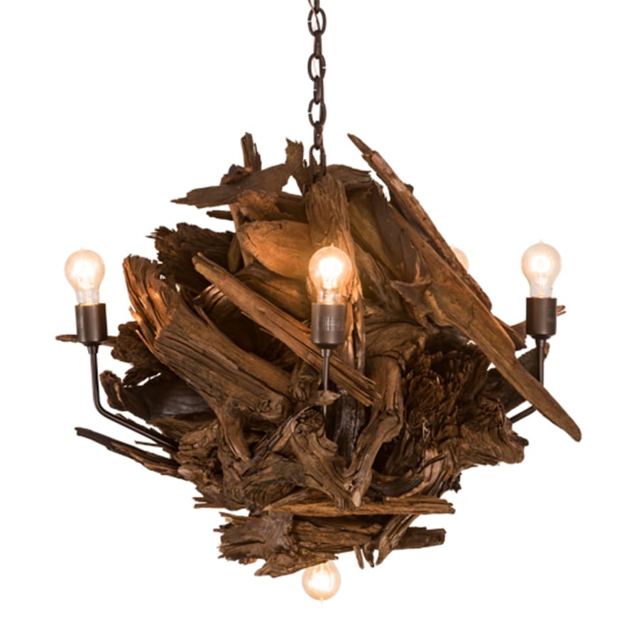 Meyda Tiffany Driftwood 6 Light 30" Wide Abstract Chandelier