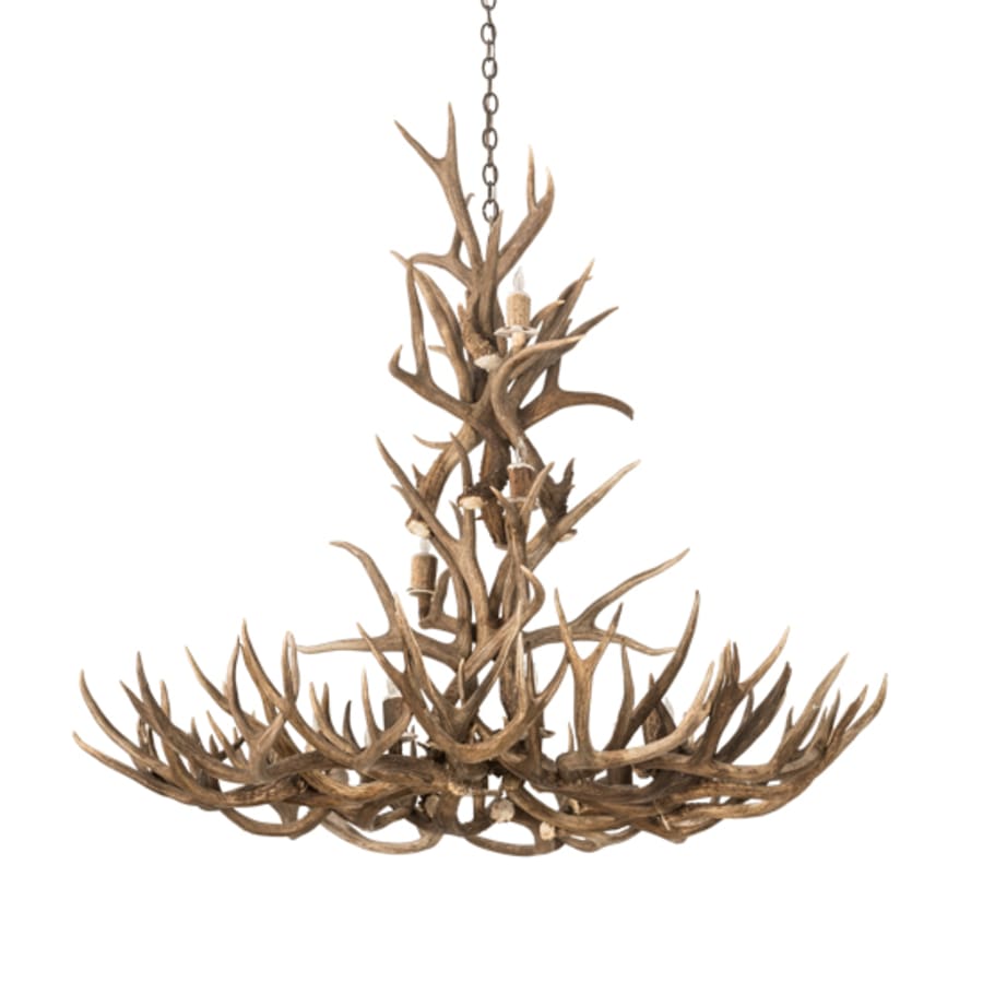 Meyda Tiffany Antlers 12 Light 52" Wide Antler Candle Style Chandelier