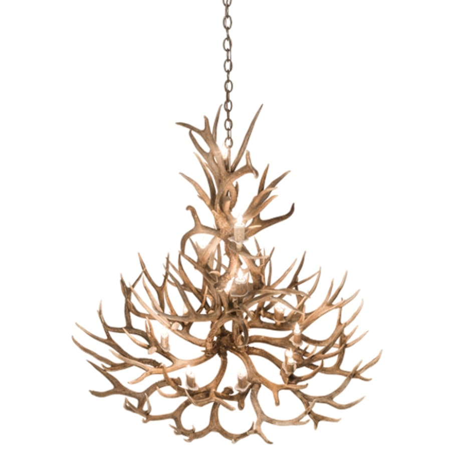 Meyda Tiffany Antlers 12 Light 52" Wide Antler Candle Style Chandelier