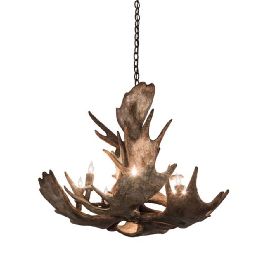 Meyda Tiffany Antlers 10 Light 33" Wide Antler Candle Style Chandelier