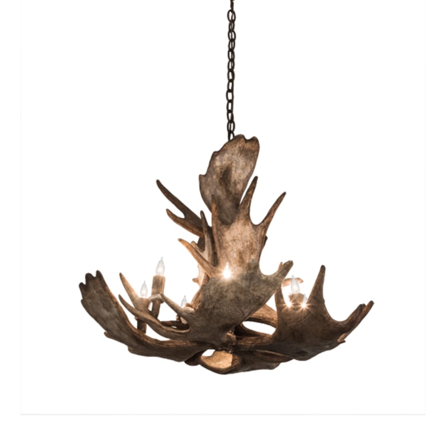 Meyda Tiffany Antlers 10 Light 33" Wide Antler Candle Style Chandelier