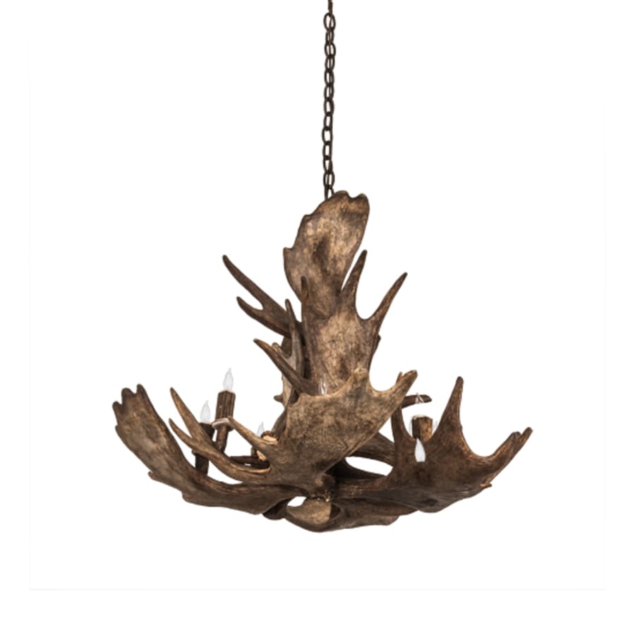 Meyda Tiffany Antlers 10 Light 33" Wide Antler Candle Style Chandelier