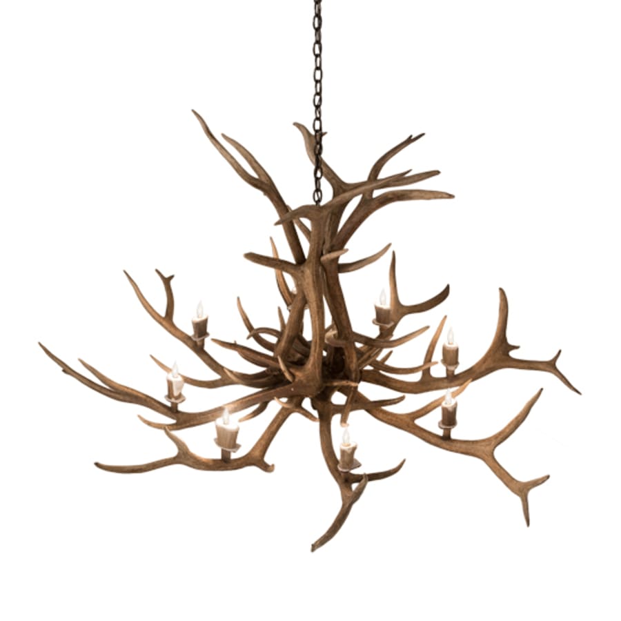Meyda Tiffany Antlers 8 Light 66" Wide Antler Candle Style Chandelier