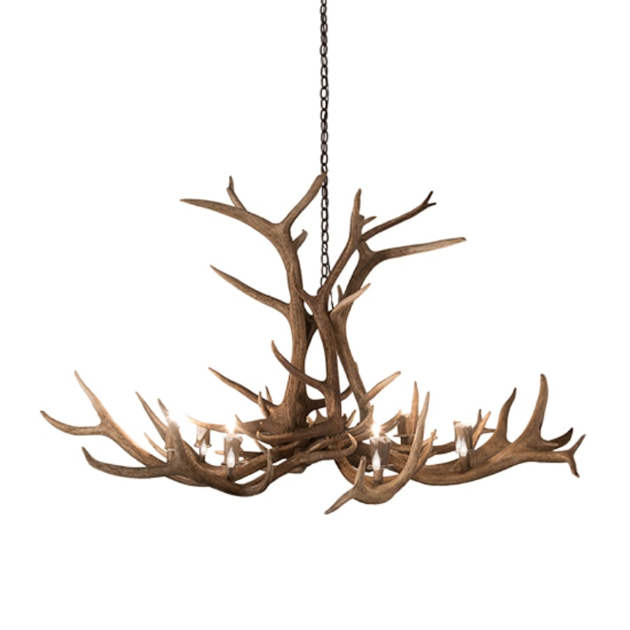 Meyda Tiffany Antlers 8 Light 66" Wide Antler Candle Style Chandelier