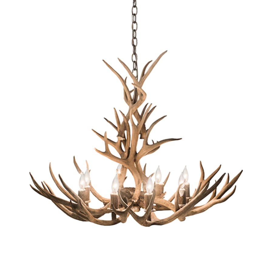 Meyda Tiffany Antlers 8 Light 32" Wide Antler Candle Style Chandelier