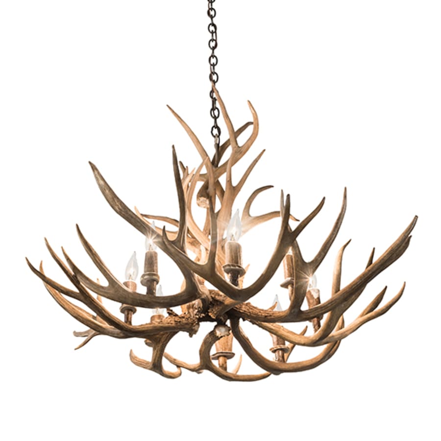 Meyda Tiffany Antlers 8 Light 32" Wide Antler Candle Style Chandelier