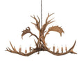 Meyda Tiffany Long Antlers Elk and Fallow Deer 8 Light 64" Wide Antler Candle Style Chandelier