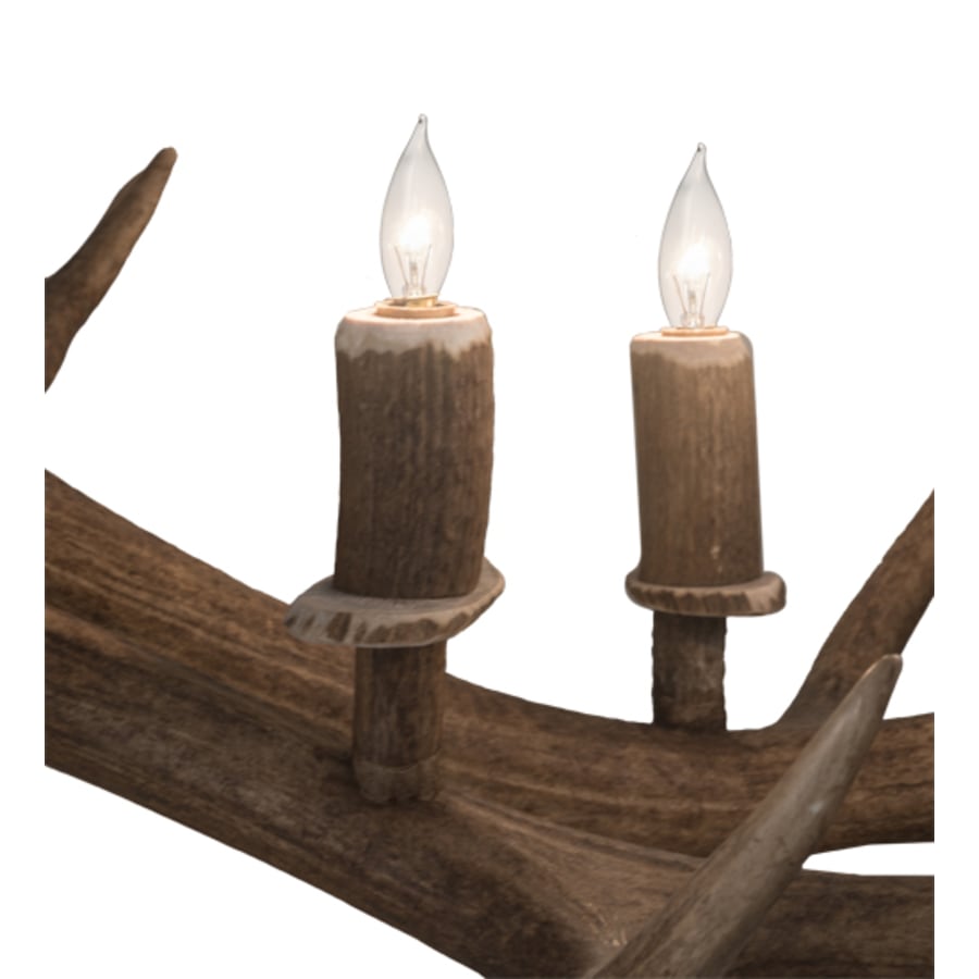 Meyda Tiffany Long Antlers Elk and Fallow Deer 8 Light 64" Wide Antler Candle Style Chandelier