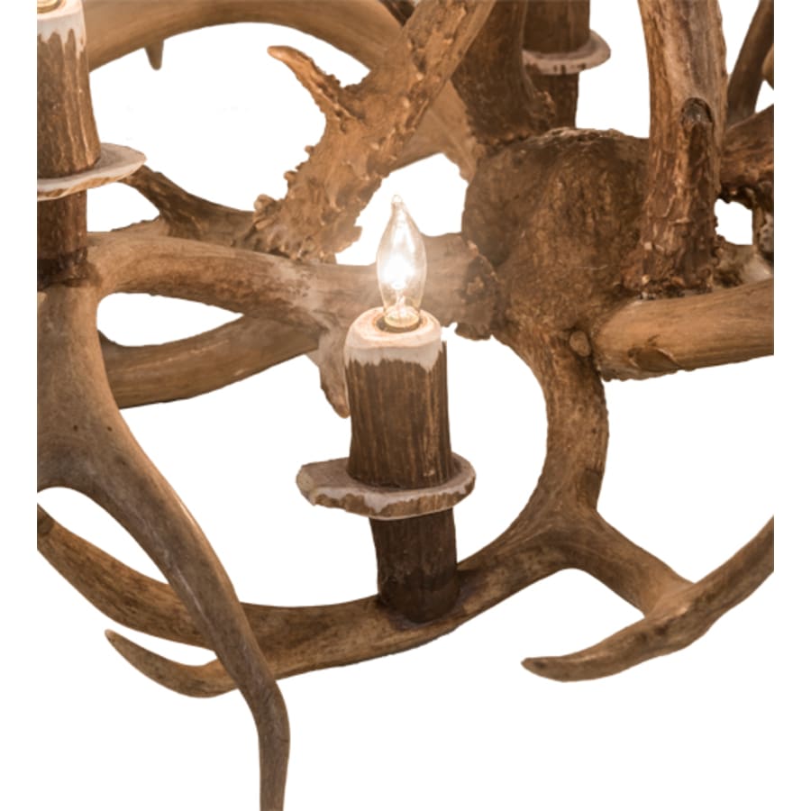 Meyda Tiffany Long Antlers 8 Light 33" Wide Antler Candle Style Chandelier