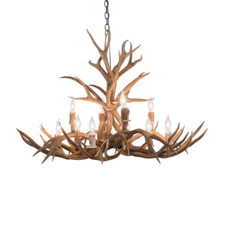 Meyda Tiffany Antlers 10 Light 42" Wide Antler Candle Style Chandelier
