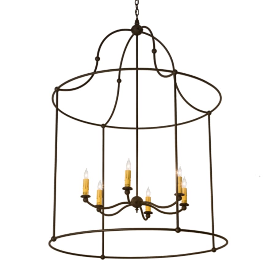 Meyda Tiffany 6 Light 42" Wide Taper Candle Pendant