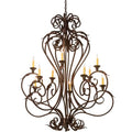 Meyda Tiffany Josephine 10 Light 48" Wide Taper Candle Style Chandelier
