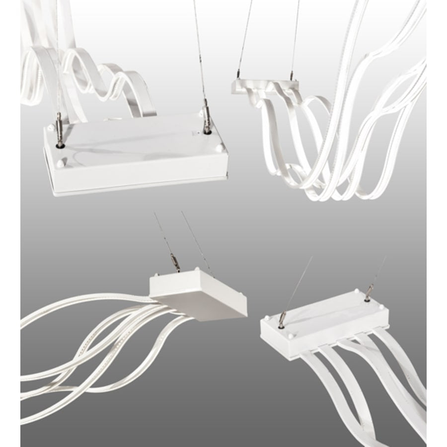 Meyda Tiffany 4 Light 84" Wide Abstract Linear Pendant