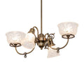 Meyda Tiffany Long Revival Gas and Electric 4 Light 21" Wide Chandelier