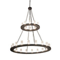 Meyda Tiffany Loxley 18 Light 60" Wide Ring Chandelier