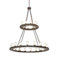 Meyda Tiffany Loxley 28 Light 60" Wide Ring Chandelier