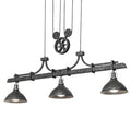 Meyda Tiffany 3 Light 67" Wide Linear Pendant
