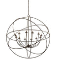 Meyda Tiffany Atom Enerjisi 12 Light 54" Wide Taper Candle Globe Chandelier