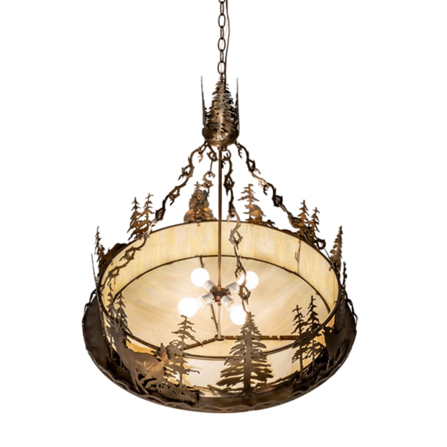 Meyda Tiffany 4 Light 34" Wide Abstract Pendant
