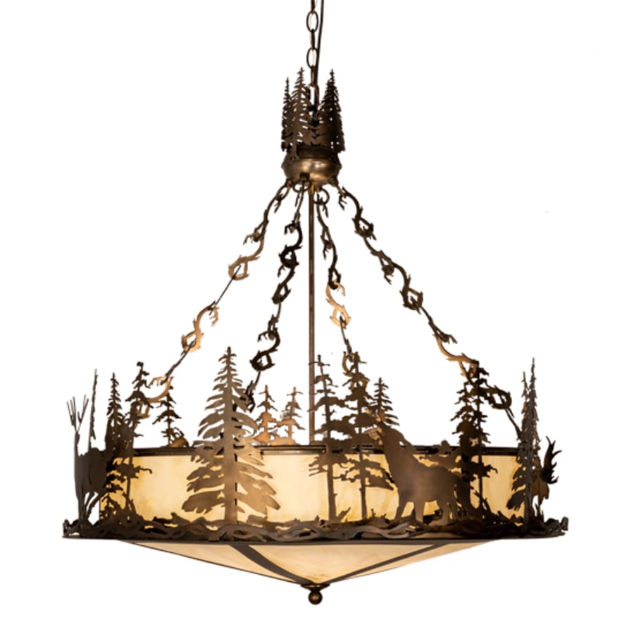 Meyda Tiffany 4 Light 34" Wide Abstract Pendant