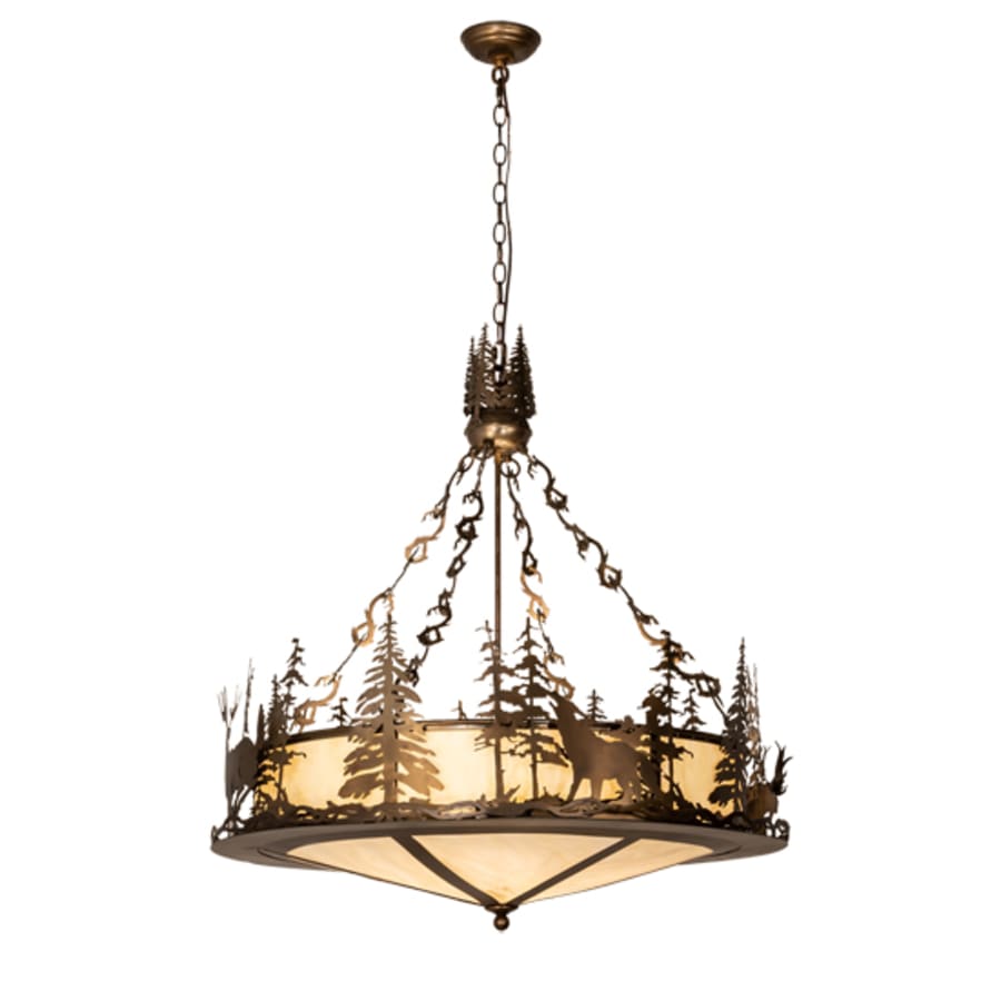 Meyda Tiffany 4 Light 34" Wide Abstract Pendant