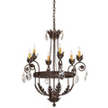 Meyda Tiffany Antonia 6 Light 26" Wide Crystal Candle Style Chandelier
