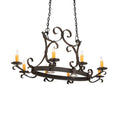 Meyda Tiffany Long Hand forged 8 Light 51" Wide Taper Candle Style Chandelier