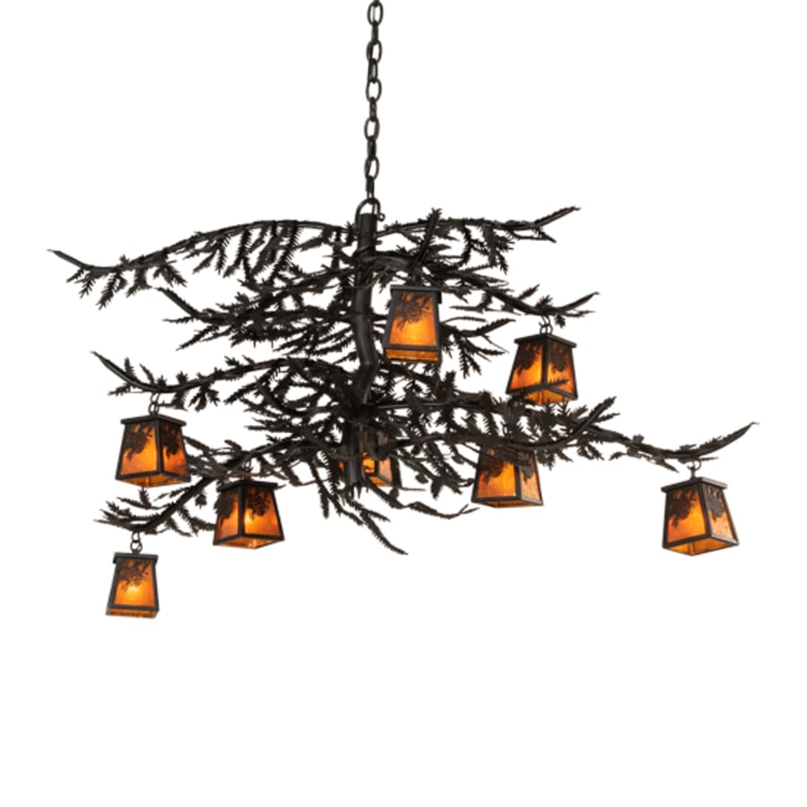 Meyda Tiffany Long Pine Branch 8 Light 33" Wide Chandelier