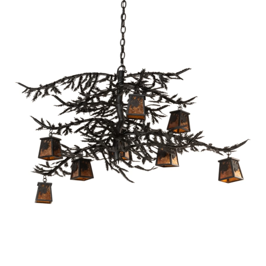 Meyda Tiffany Long Pine Branch 8 Light 33" Wide Chandelier